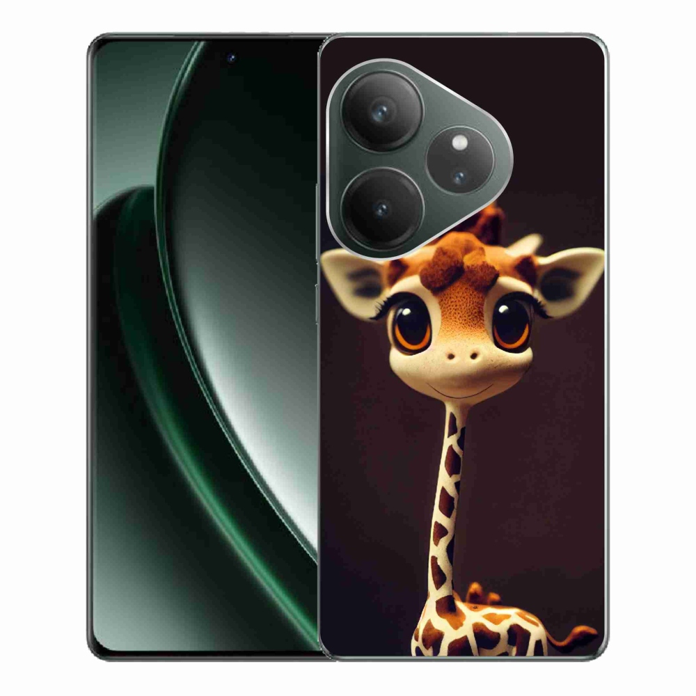 Zselés borítás mmCase a Realme GT 6 5G/GT 6T 5G - kis zsiráf számára