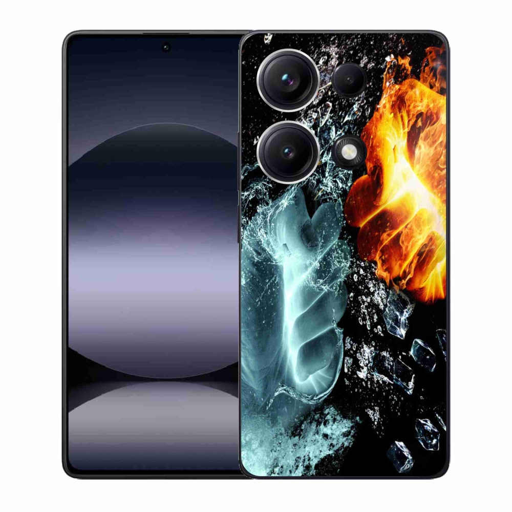 Gél borítás mmCase a Xiaomi Redmi Note 14S-hez - víz és tűz
