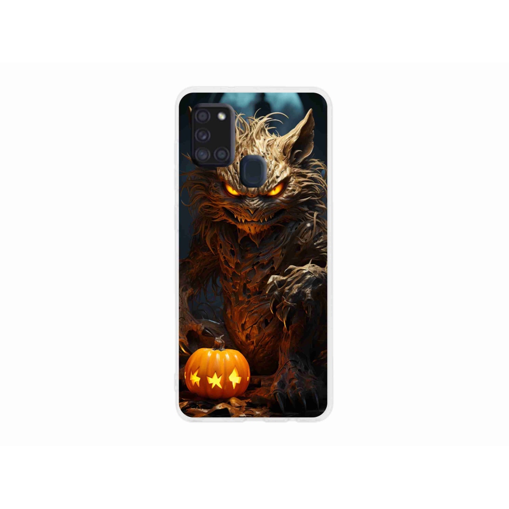 Gél borítás mmCase Samsung Galaxy A21s készülékhez - Halloween szörnyeteg