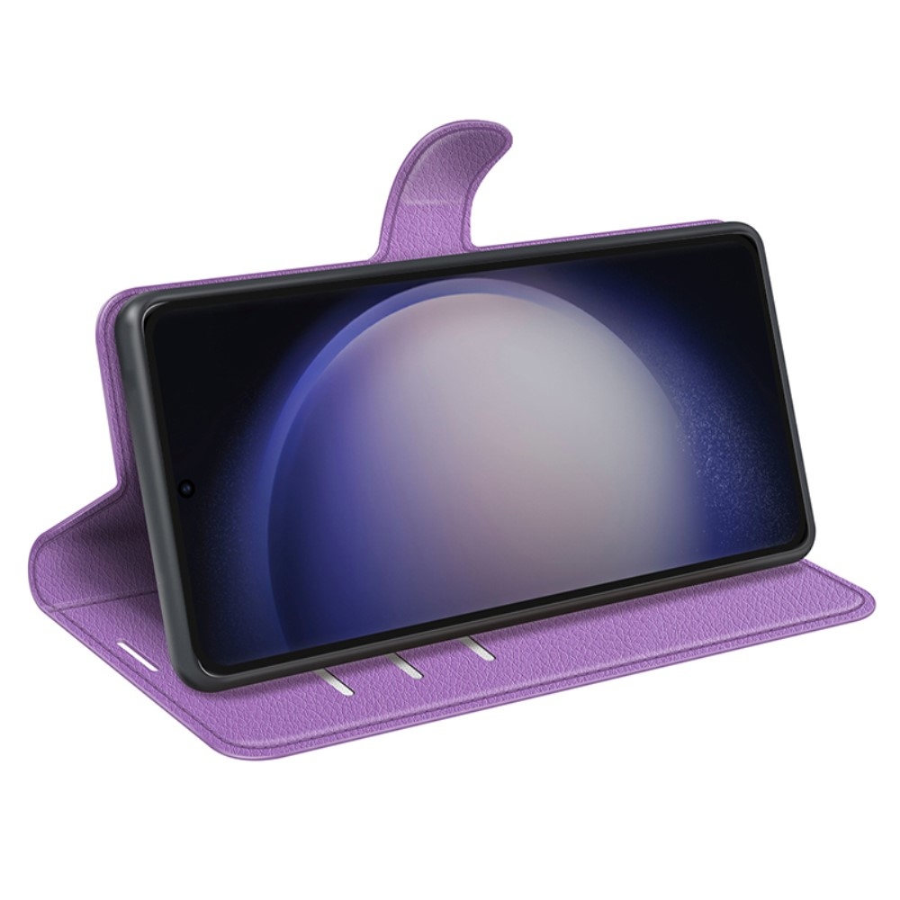 Litchi könyv tok Samsung Galaxy S24 Ultra készülékhez - lila