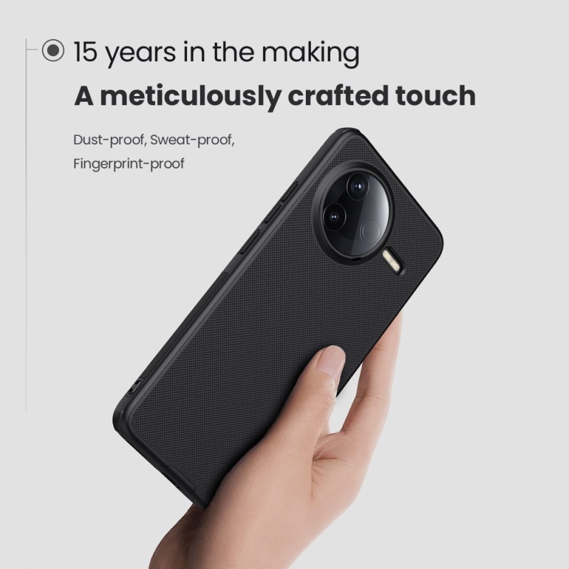 Nillkin Super Frosted PRO hátlap a Poco F7 Pro számára Fekete