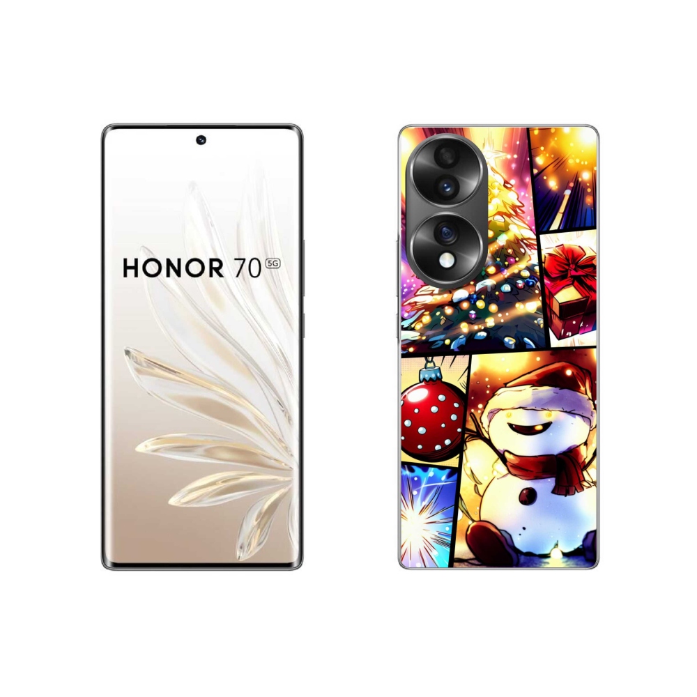 Zselés borító mmCase a Honor 70 készülékhez - Karácsonyi motívumok 1