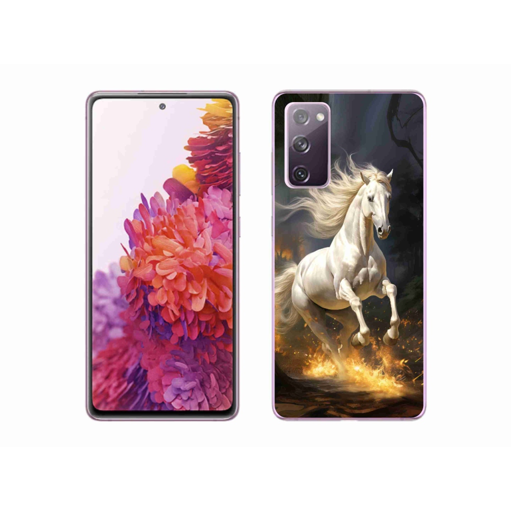 Zselés borítás mmCase Samsung Galaxy S20 FE - fehér ló 2