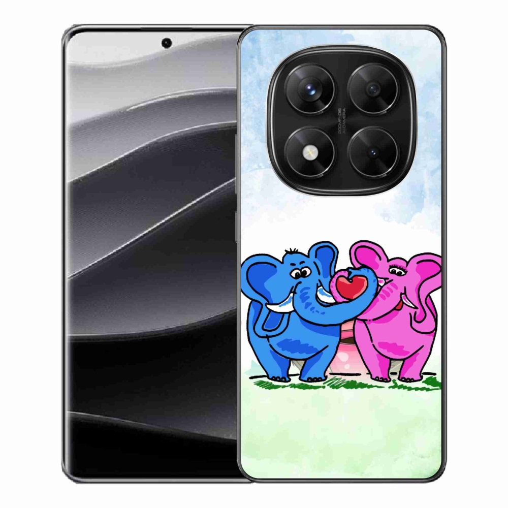 Gél borítás mmCase a Xiaomi Redmi Note 14 Pro 5G/Poco X7 5G számára - szerelmes elefántok