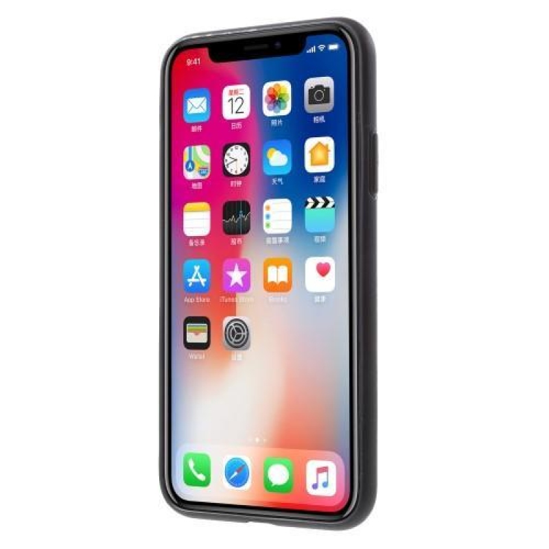 Ider zselés tok PU bőrrel borított iPhone X készülékhez - csokor