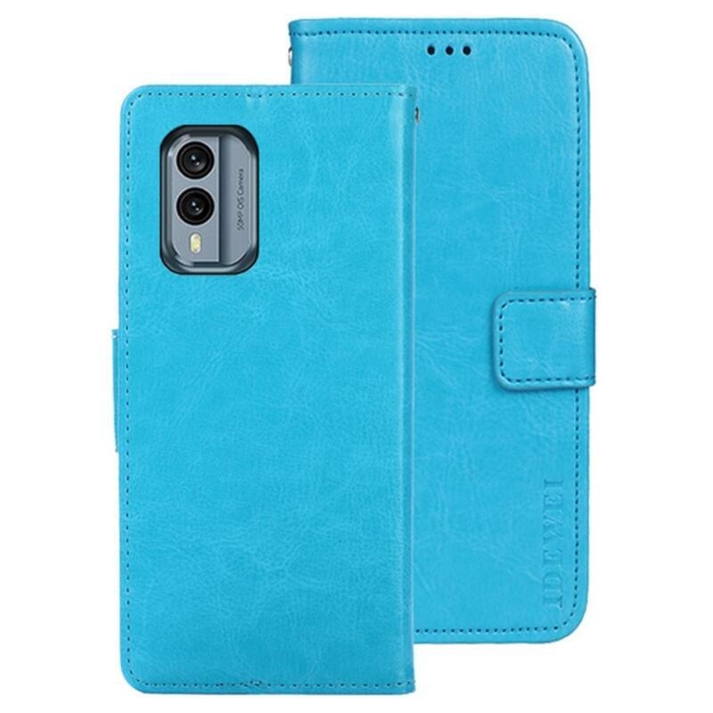 IDEWEI pénztárca tok Nokia X30 5G készülékhez - világoskék színben