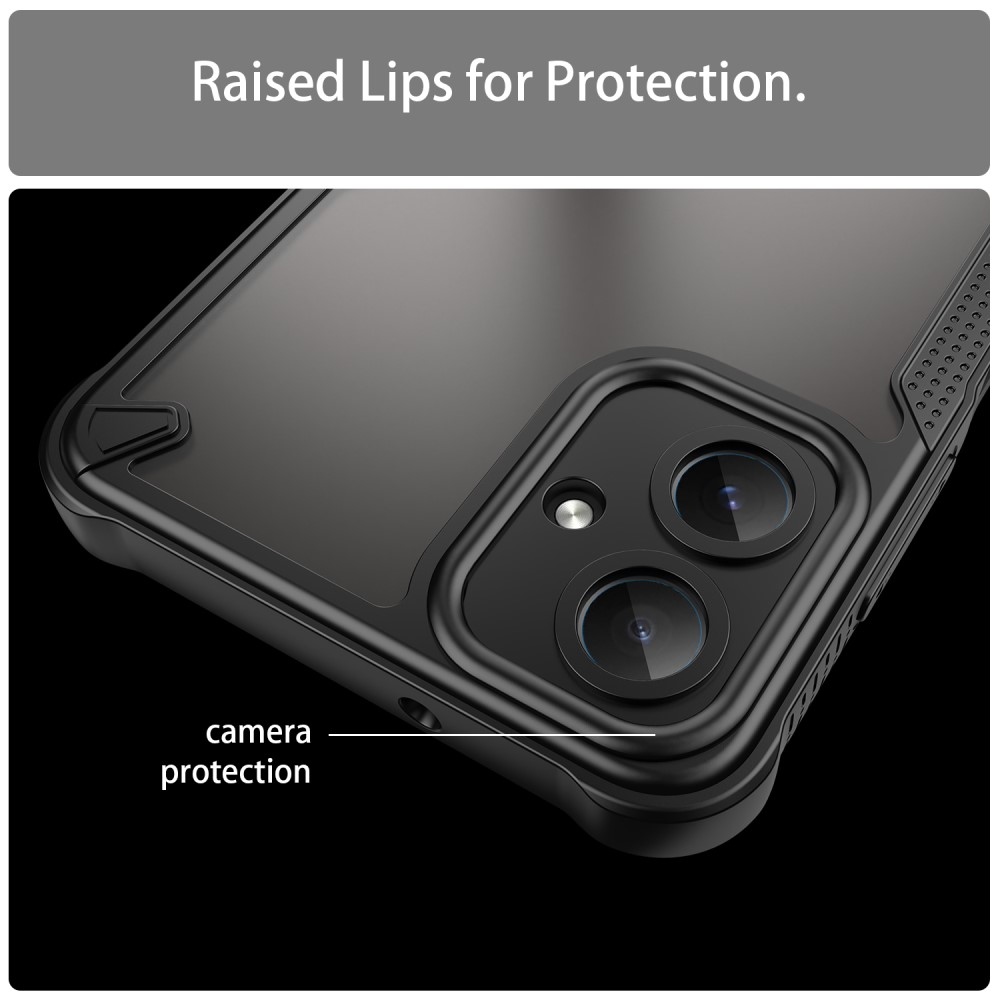 Fagyasztott, tartós borítás Samsung Galaxy A06 4G készülékhez - fekete