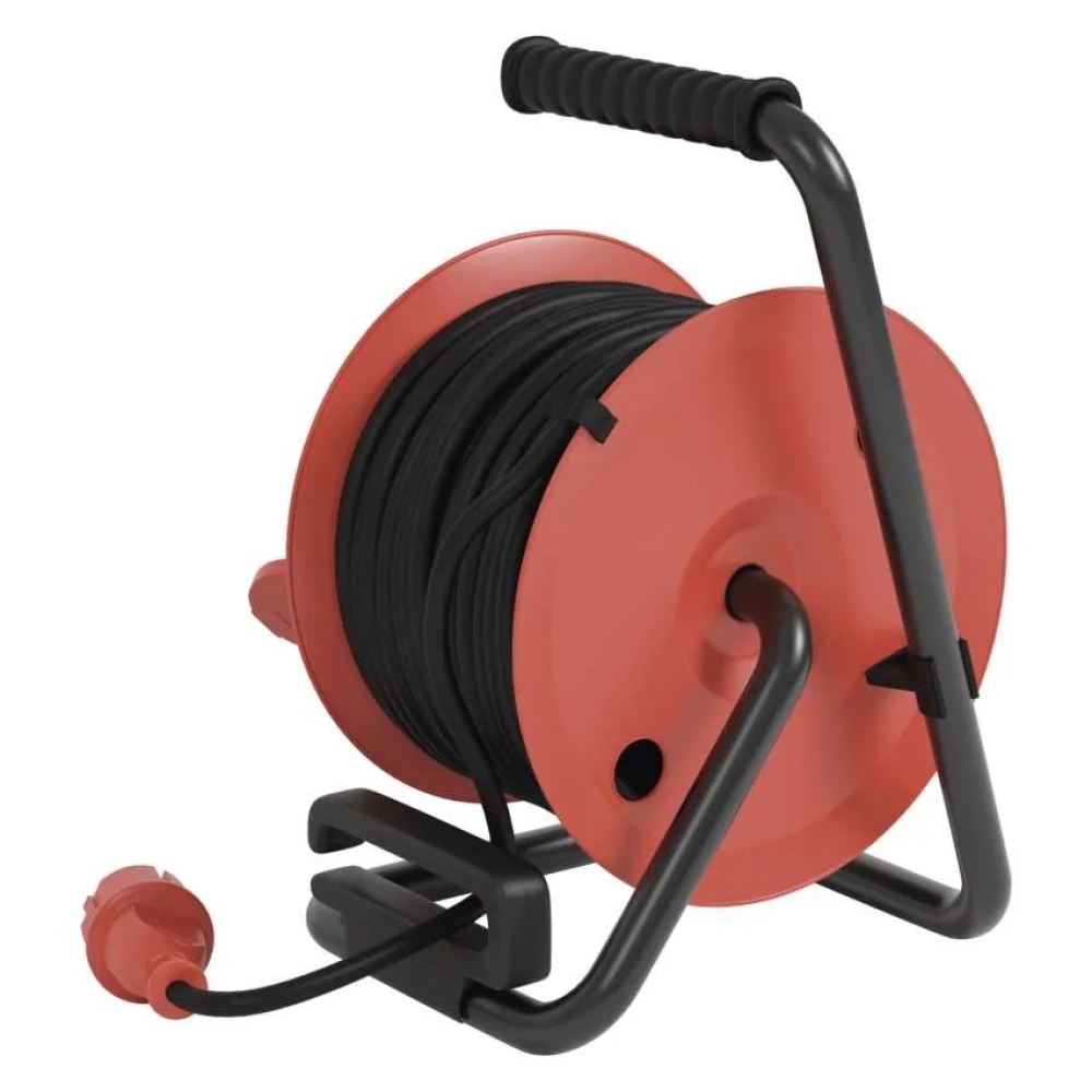 Kültéri hosszabbító kábel dobon 25 m / 4 aljzat / gumi / 230 V / 1,0 mm2 / IP44