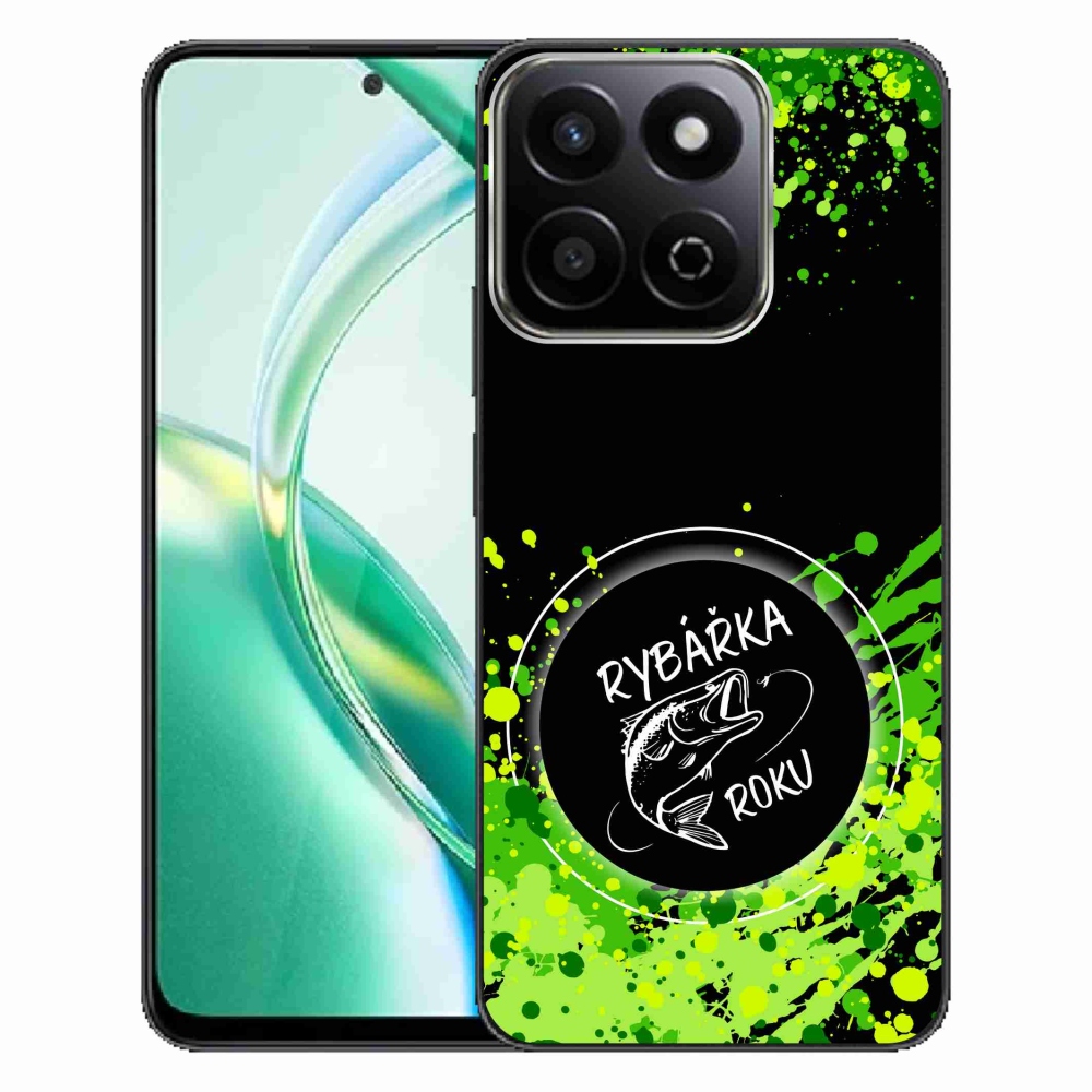 Zselés borító mmCase a Honor 200 Smart 5G számára - az év horgásza fekete háttérrel