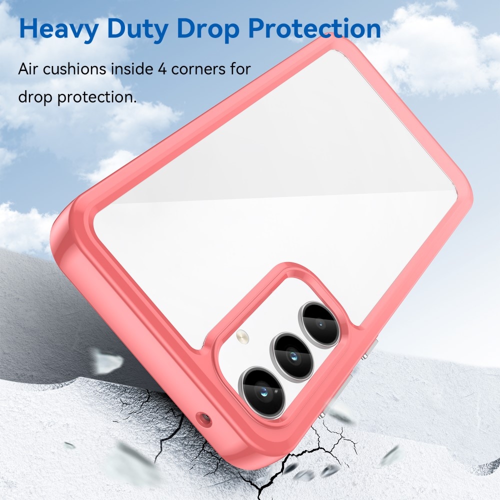 Gél tok kemény hátlappal Samsung Galaxy A35 5G készülékhez - piros