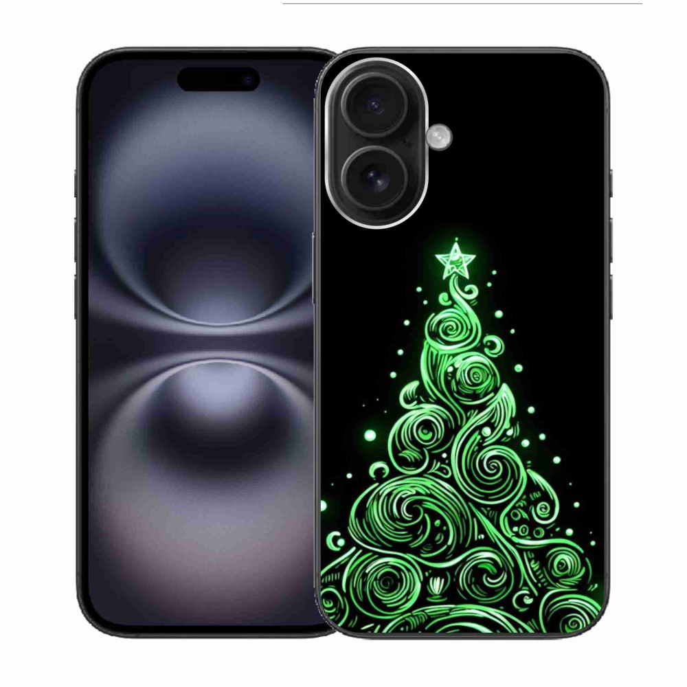 Gél borítás mmCase iPhone 16-hoz - neon karácsonyfa 3