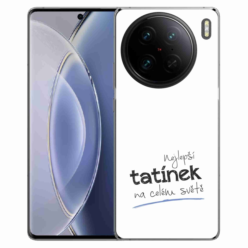 Gel Cover mmCase Vivo X90 Pro - Best Daddy 4 fehér háttérrel