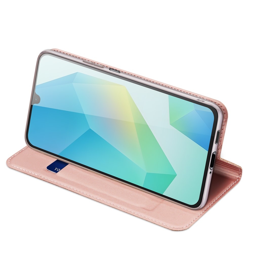 DUX könyvtáska Samsung Galaxy A17 4G/5G - rózsaarany