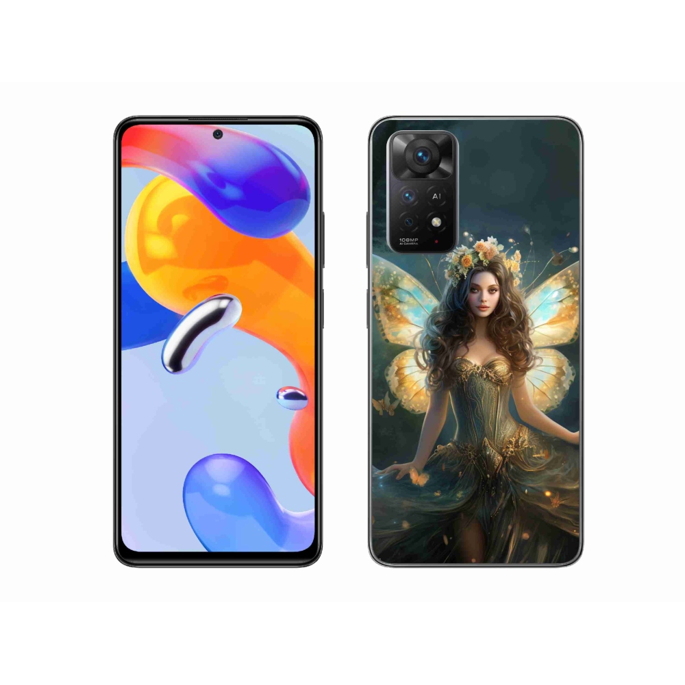 Gél borítás mmCase a Xiaomi Redmi Note 11 Pro 4G/5G - pillangó nő számára