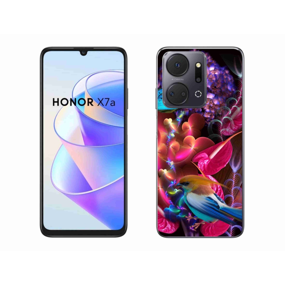 Zselés borító mmCase a Honor X7a készülékhez - színes virágok