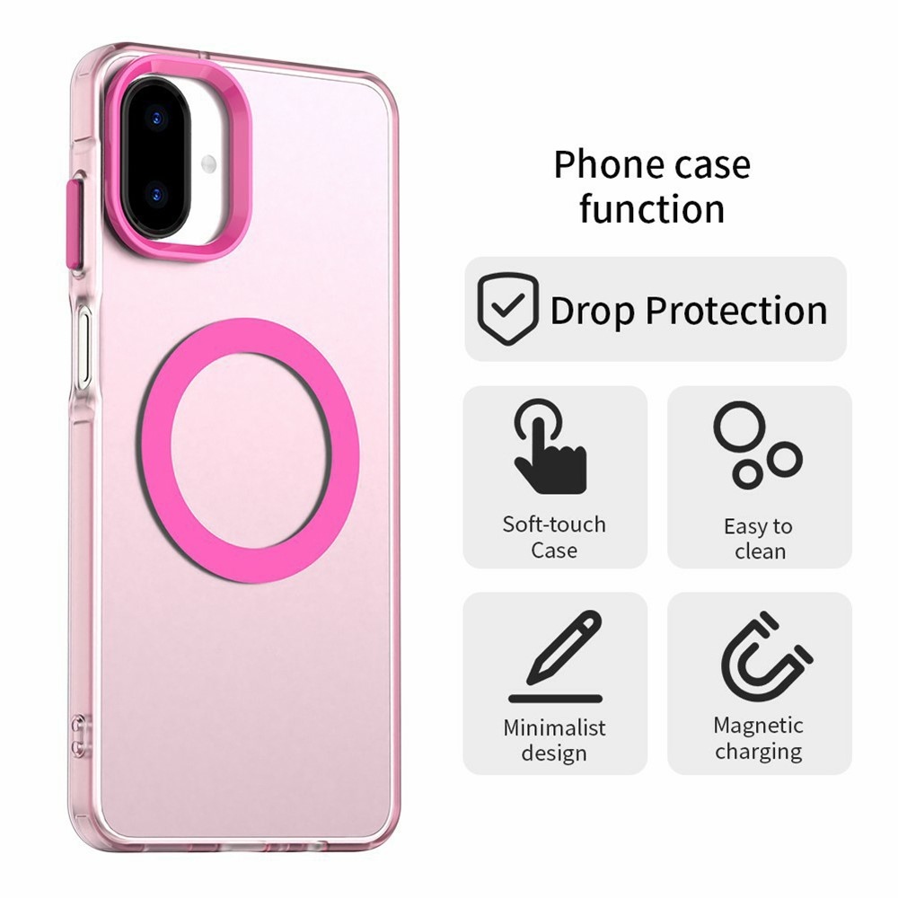 Candy zselés tok MagSafe Samsung Galaxy A07 4G - rózsaszínű