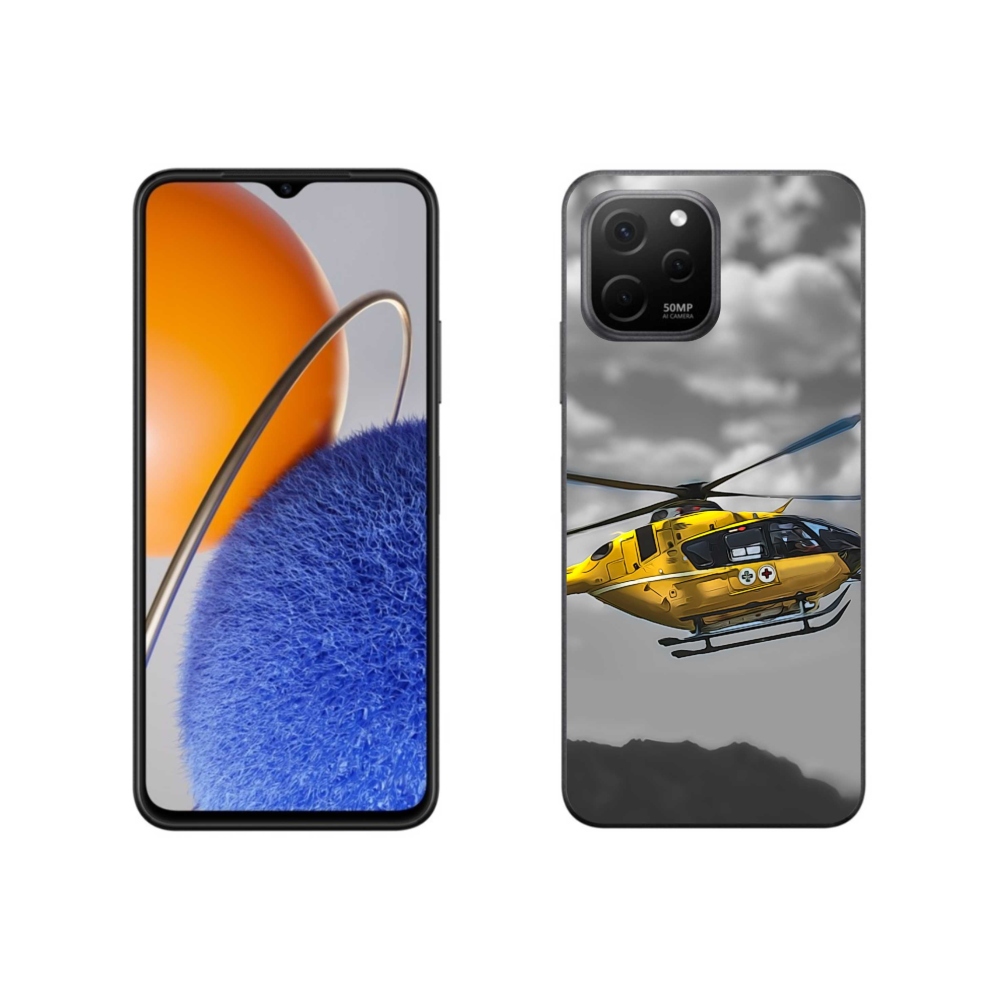 Gél borítás mmCase a Huawei Nova Y61 készülékhez - sárga helikopter