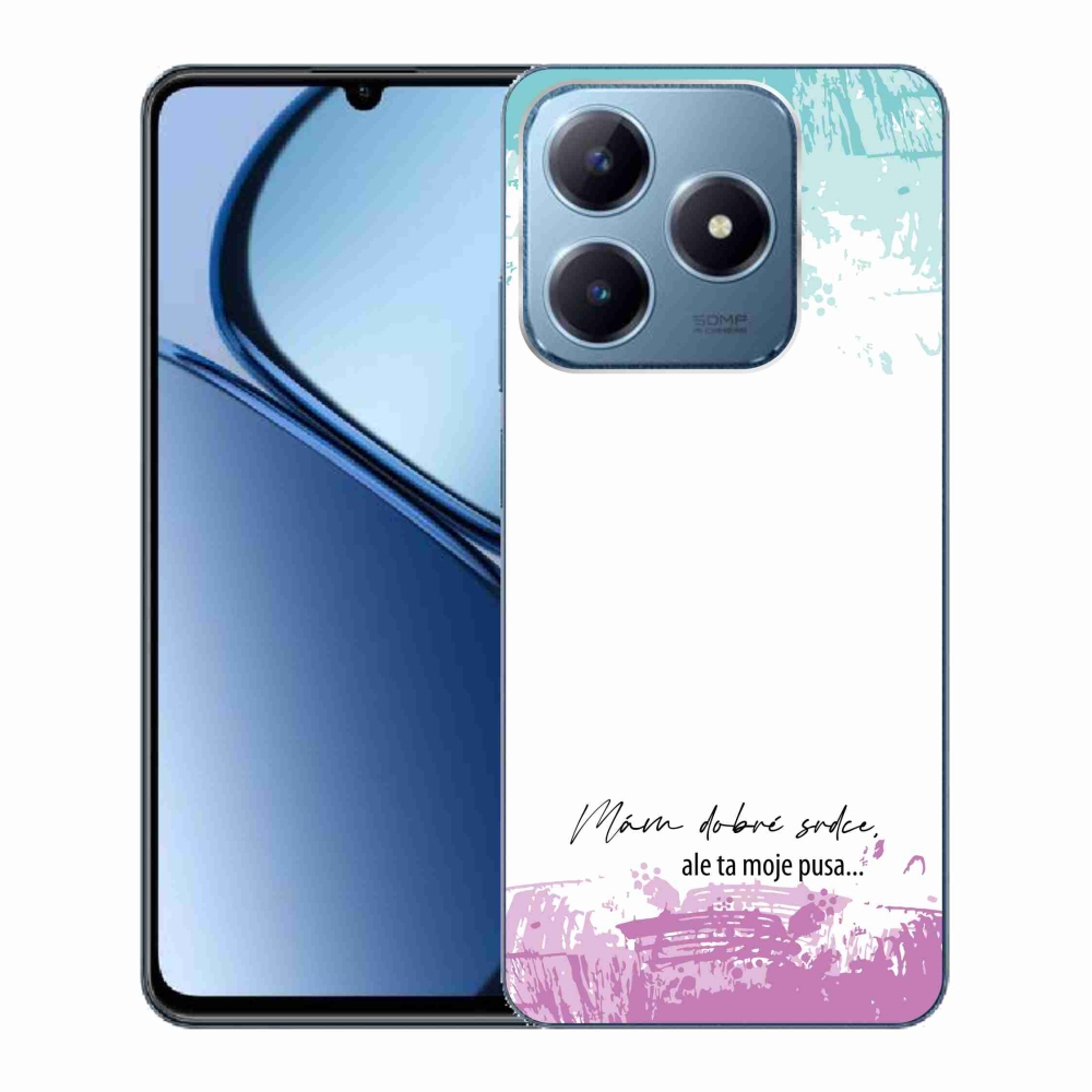 Gél borító mmCase a Realme C63 készülékhez - vicces szöveg 3 fehér háttér