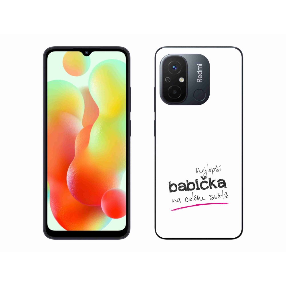 Gél borító mmCase a Xiaomi Redmi 12C - a legjobb nagymama 4 fehér háttérrel