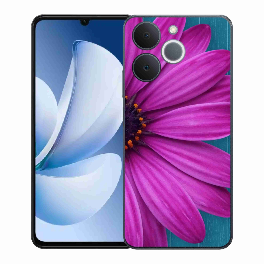 Zselés borító mmCase a Realme Note 70T készülékhez - lila margaréta