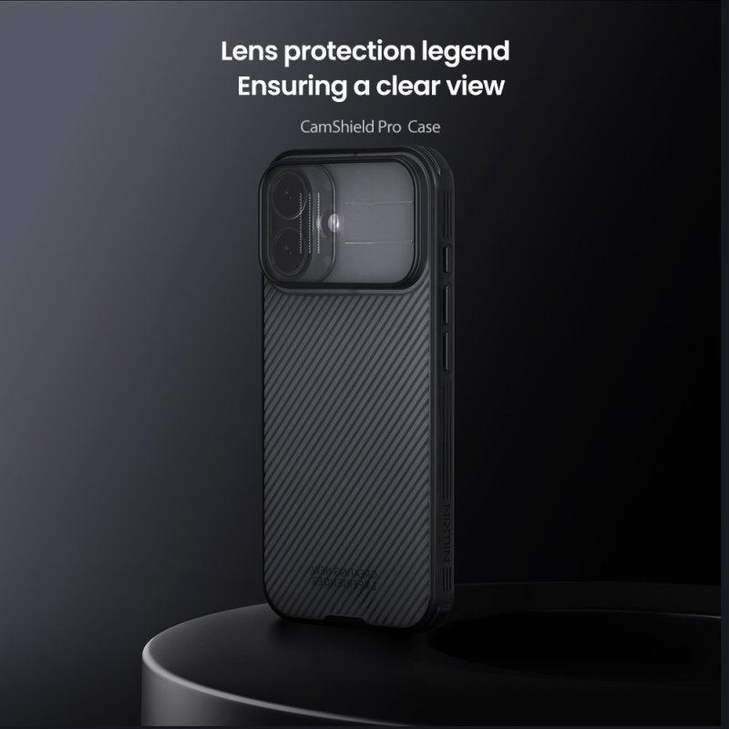 Nillkin CamShield PRO hátlap az Apple iPhone 17 készülékhez Átlátszó Fekete