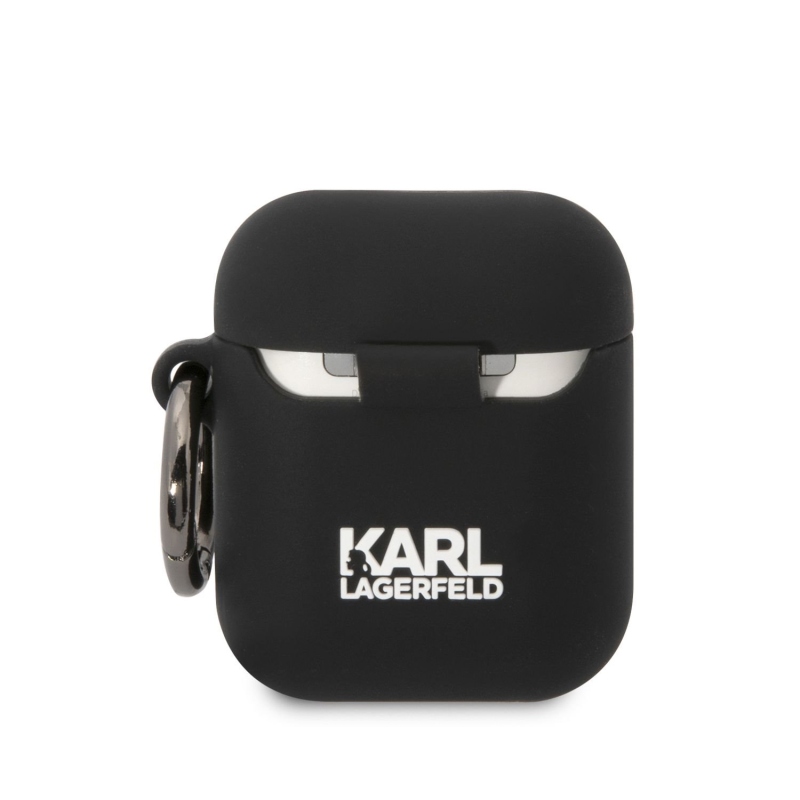 Karl Lagerfeld 3D Logo NFT Choupette Head szilikon tok Airpods 1/2 Fekete