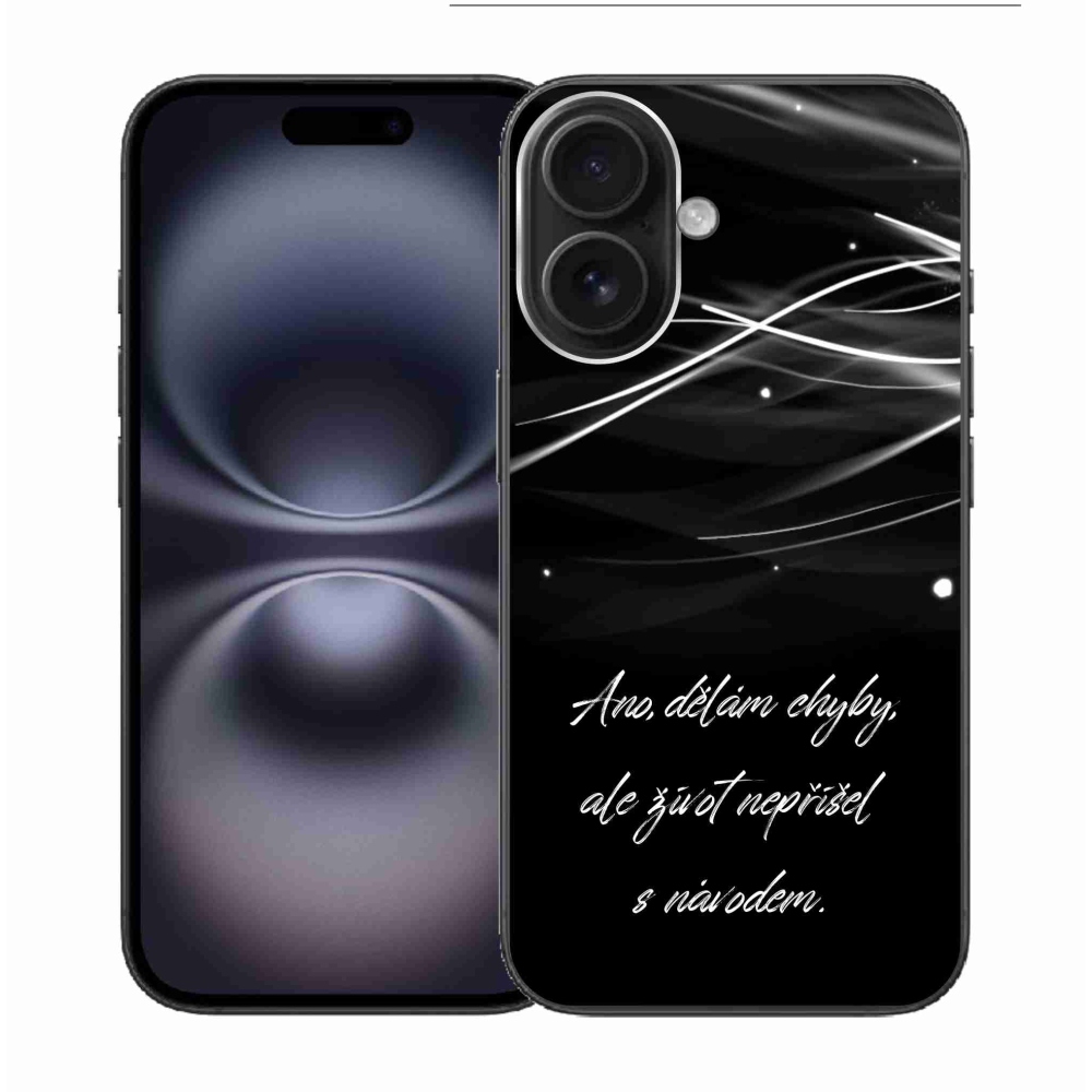 Gél borítás mmCase iPhone 16 készülékhez - idézem fekete háttér