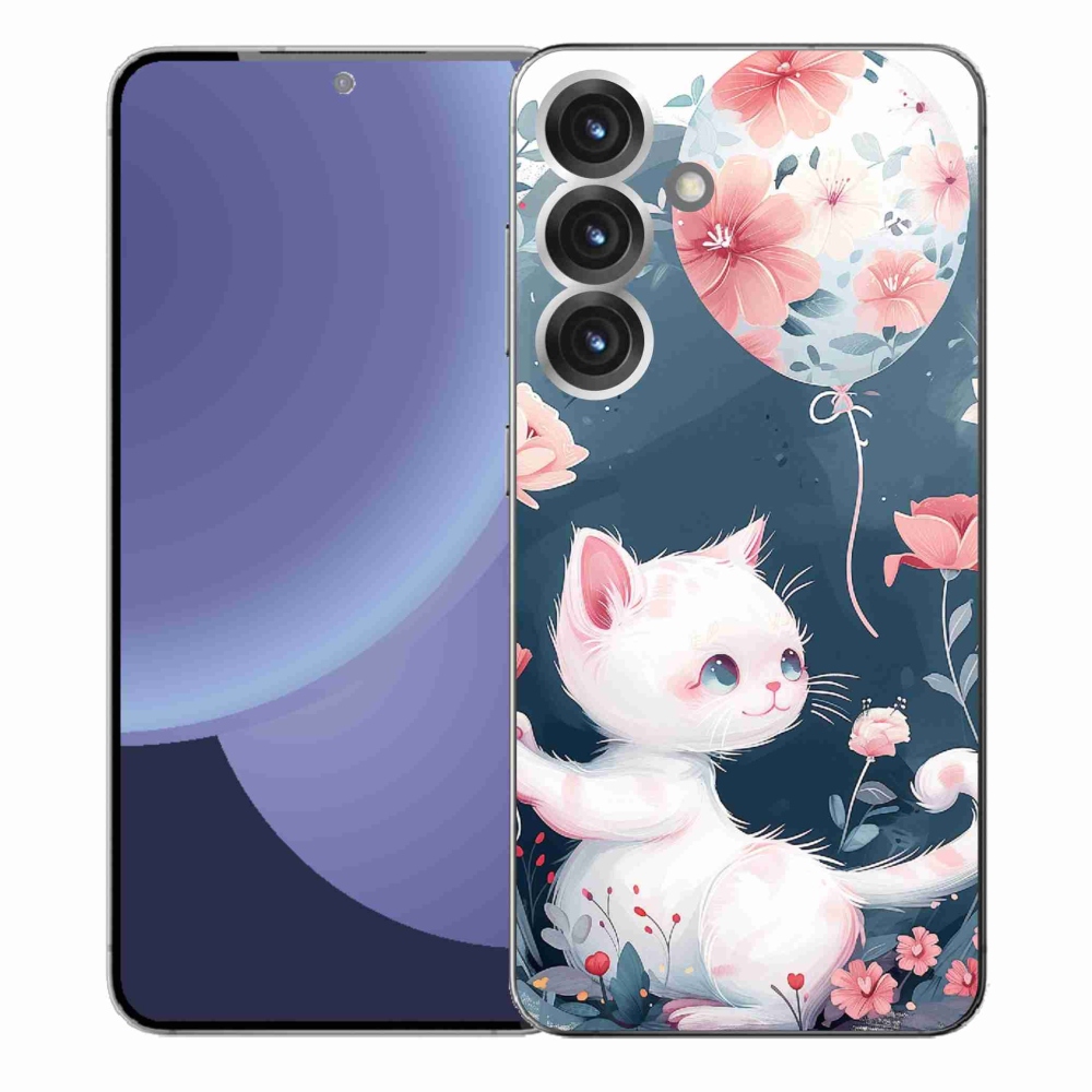 Gél borítás mmCase Samsung Galaxy S25+ készülékhez - cica lufival