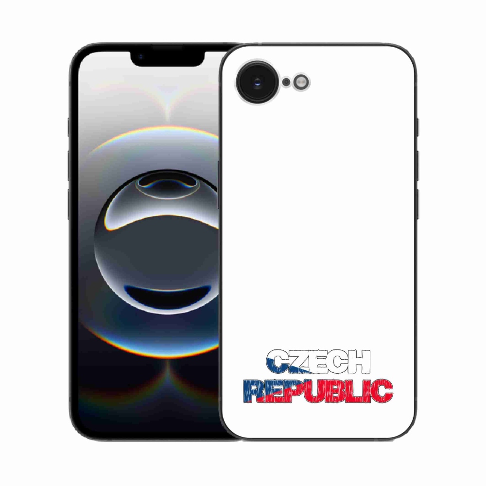 Gél borító mmCase iPhone 16e készülékhez - Csehország fehér háttér