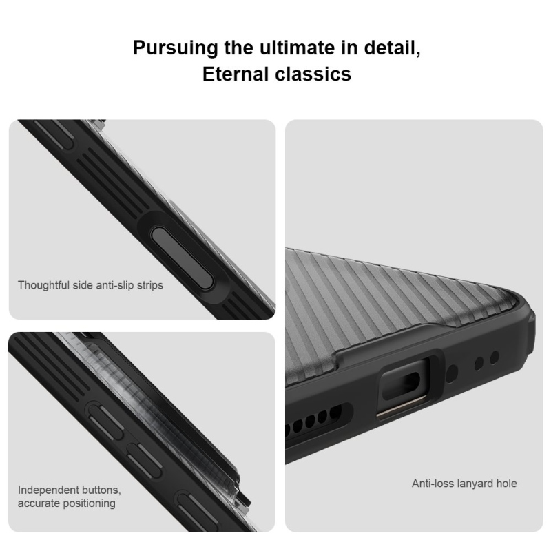 Nillkin CamShield Prop mágneses hátlap Honor Magic 8 Pro készülékhez, átlátszó, fekete