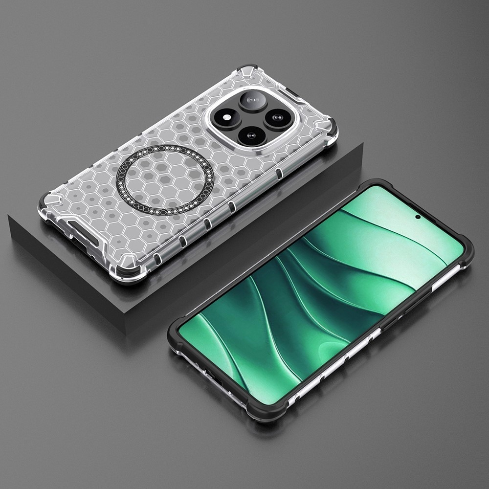 Mézédes, tartós védőburkolat MagSafe-vel a Xiaomi Redmi Note 14 Pro 5G/Poco X7 5G számára - átlátszó