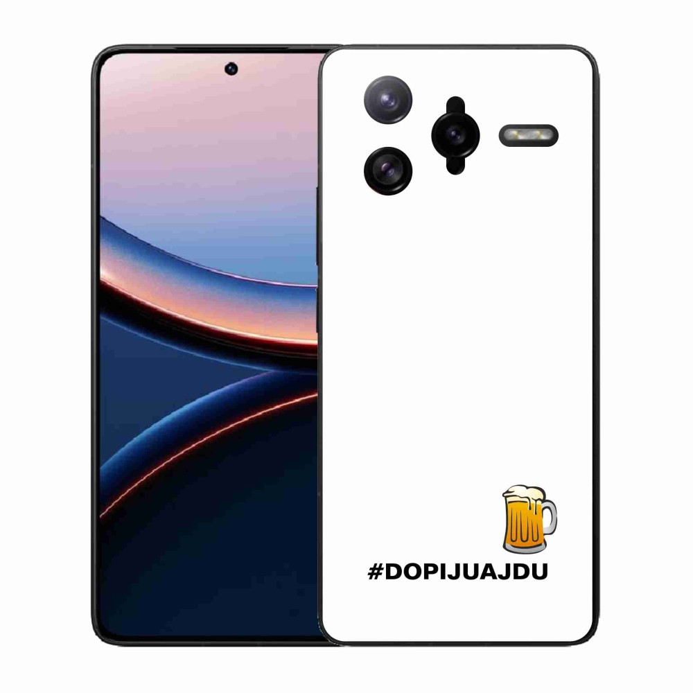 Gél borító mmCase a Xiaomi Poco F7 Ultra - sör motívum 1 fehér háttérrel