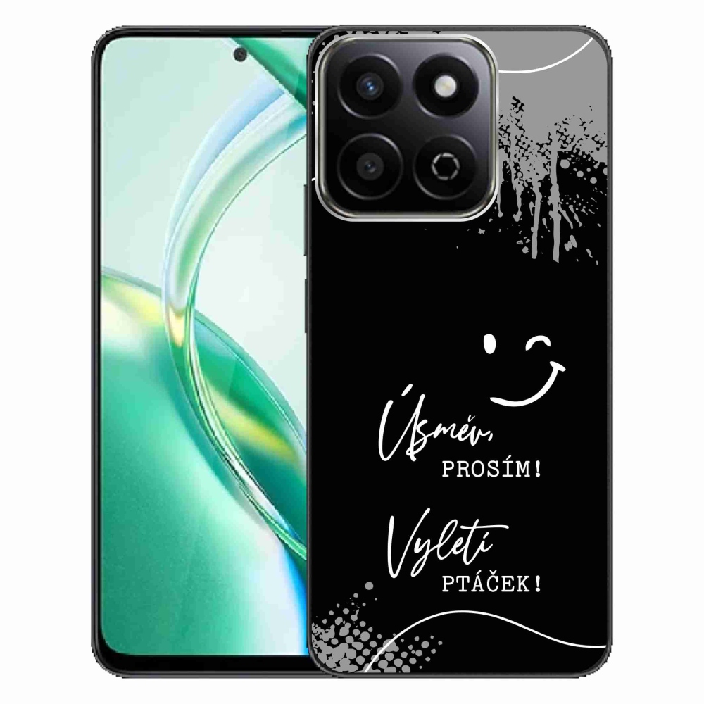 Gél borító mmCase a Honor 200 Smart 5G készülékhez - vicces szöveg 4 fekete háttérrel