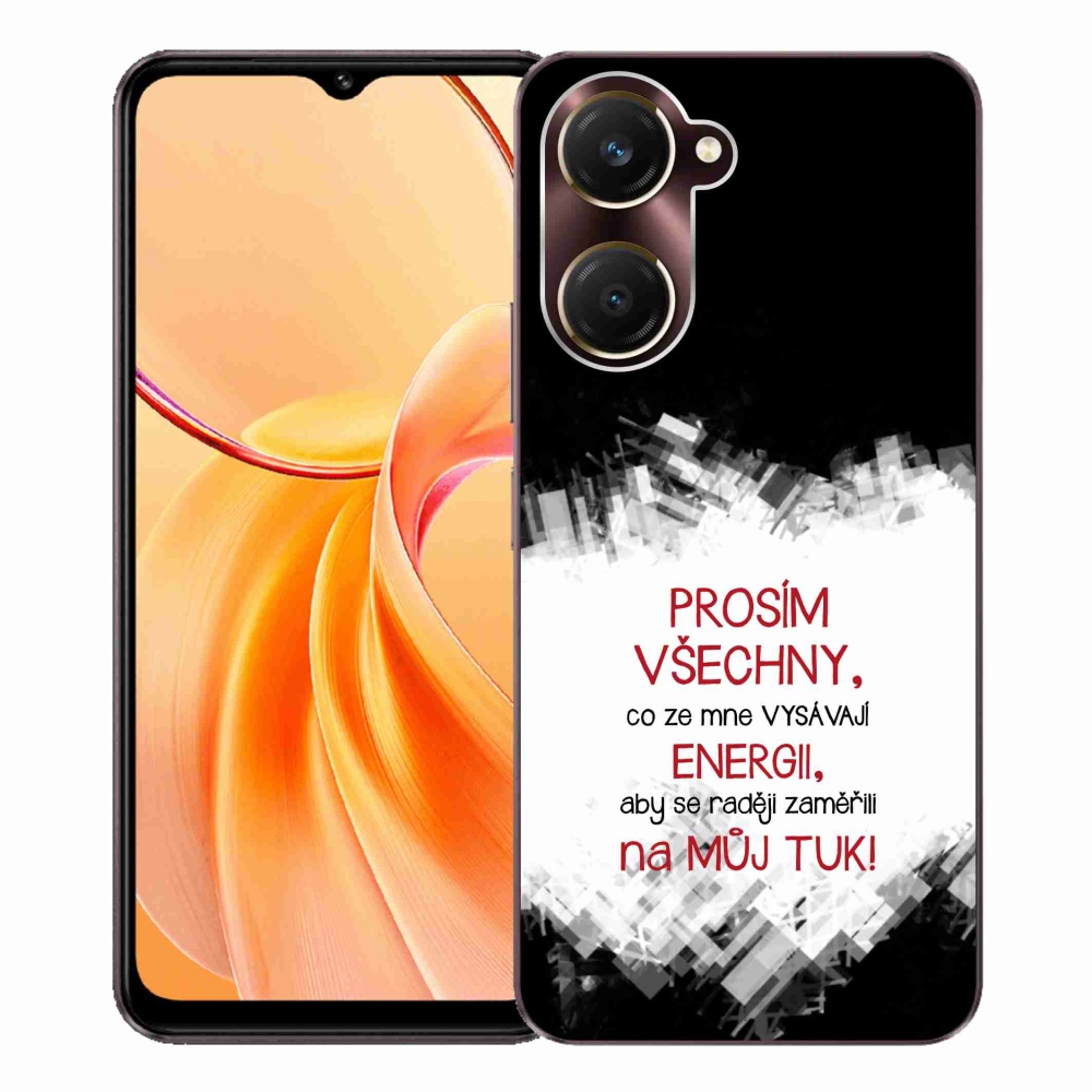 Gél borító mmCase a Vivo Y28s 5G-hez - vicces szöveg 1 piros