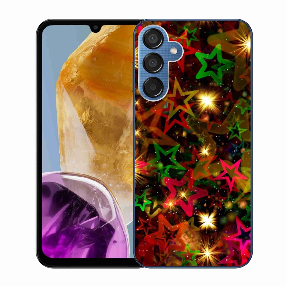 Zselés borítás mmCase Samsung Galaxy M15 5G - színes csillagok