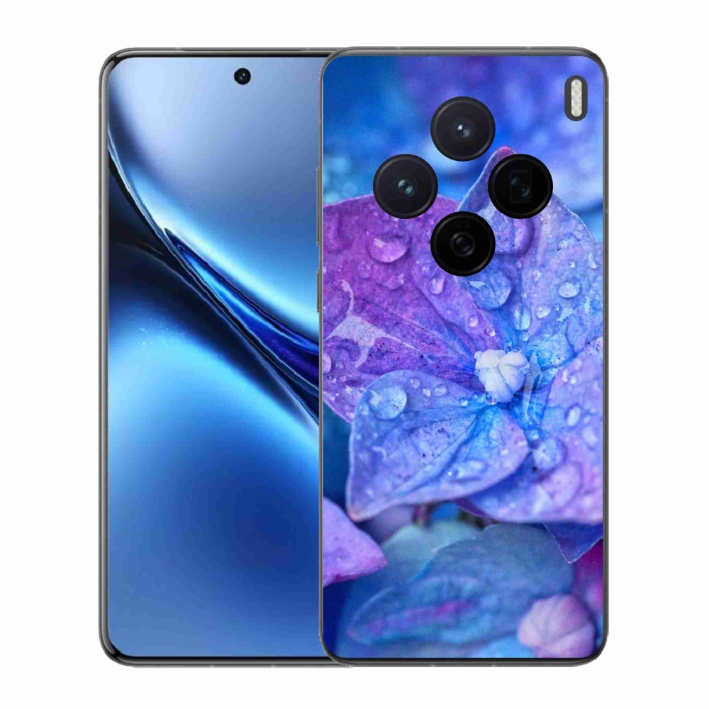 Zselés borítás mmCase Vivo X200 5G - lila virág