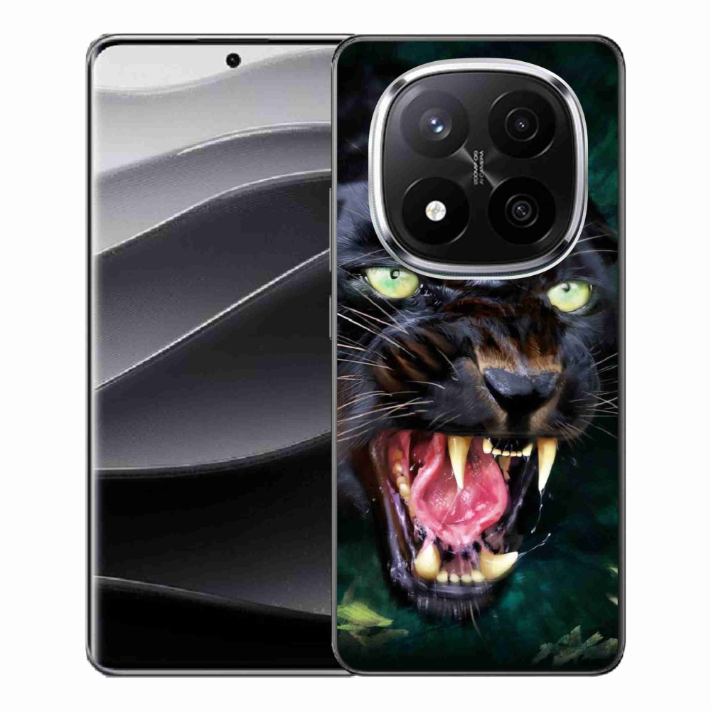 Gél borítás mmCase a Xiaomi Redmi Note 14 Pro+ 5G - dühös fekete párduchoz