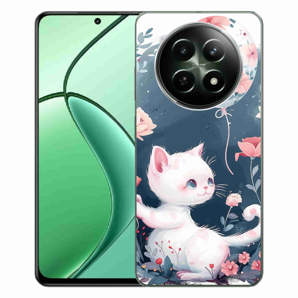 Gél borítás mmCase a Realme 12 5G/12x 5G készülékhez - cica lufival