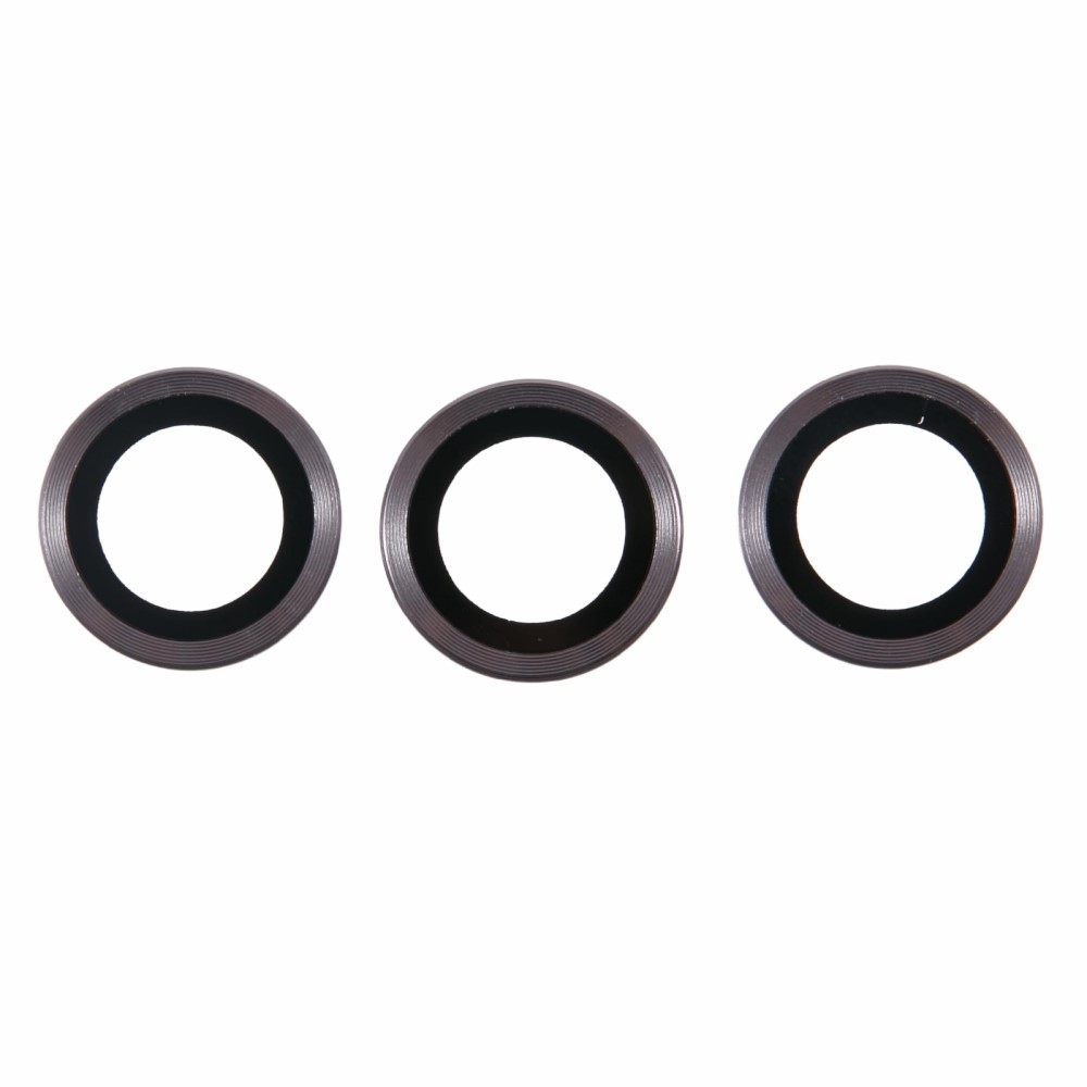 Fém kamera lencse üveg Samsung Galaxy S25 készülékhez (3 különálló üveg) - szürke