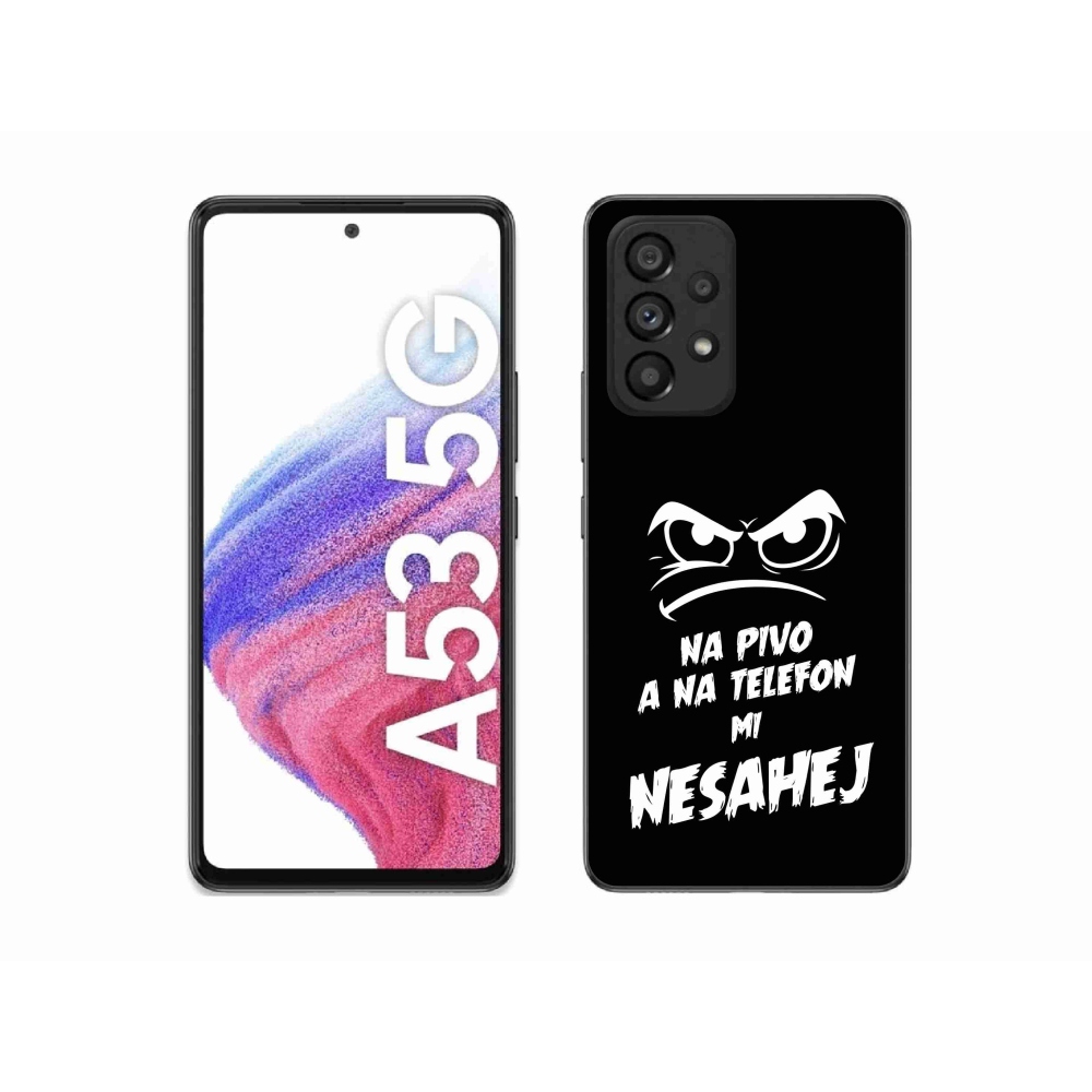 Gél borítás mmCase Samsung Galaxy A53 5G - sör motívum 2 fekete háttérrel