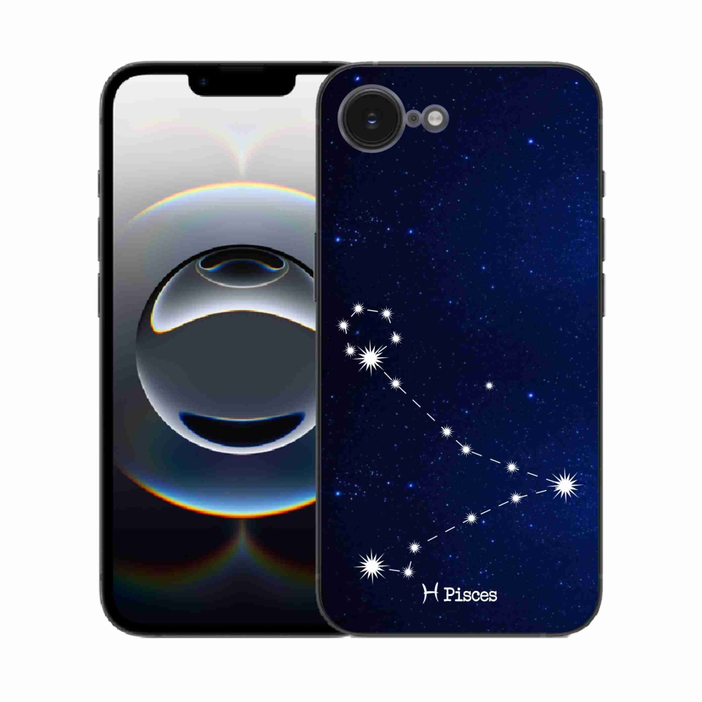 Zselés borítás mmCase iPhone 16e készülékhez - csillagkép Halak