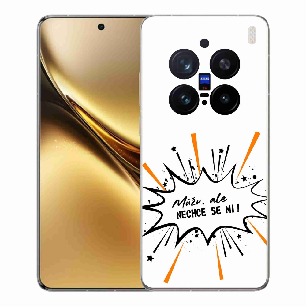 Gél borító mmCase a Vivo X200 Pro 5G készülékhez - vicces szöveg 11 fehér háttér