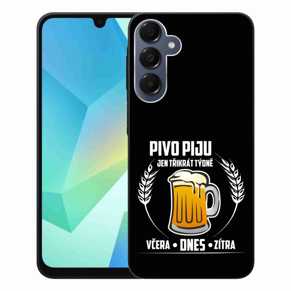 Gél borítás mmCase Samsung Galaxy A16 4G/5G - sör motívum fekete háttérrel