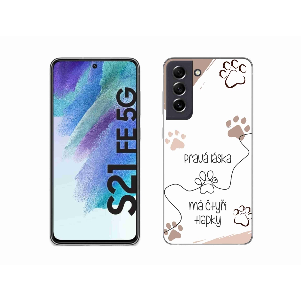 Zselés borítás mmCase Samsung Galaxy S21 FE 5G - kutya motívum 1 fehér háttér