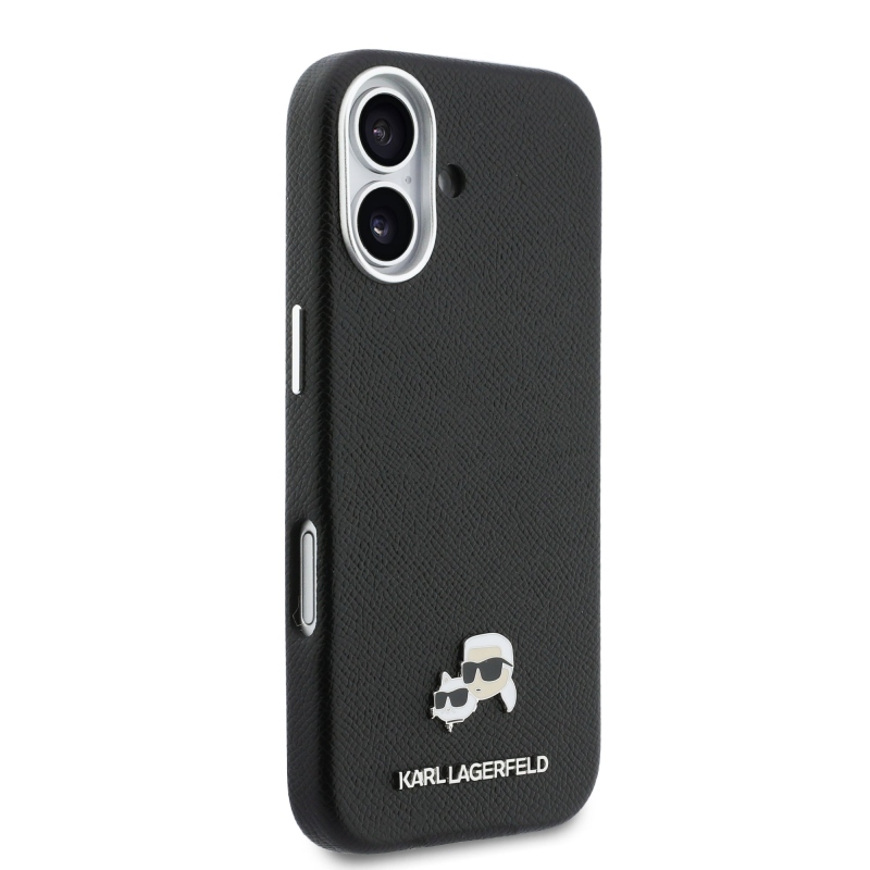 Karl Lagerfeld PU Karl és Choupette fejek Tű MagSafe hátlap iPhone 17 fekete
