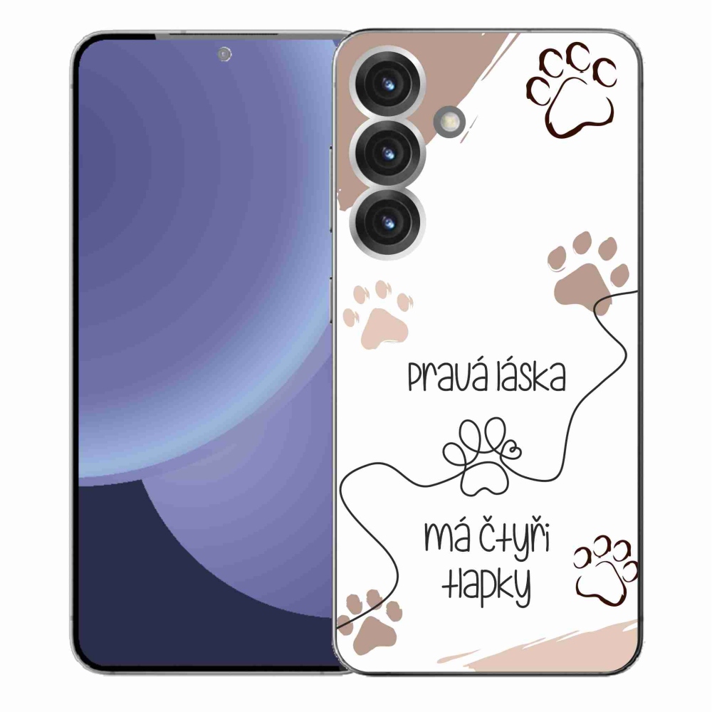 Gél borítás mmCase Samsung Galaxy S25+ készülékhez - kutyamotívum 1 fehér háttér