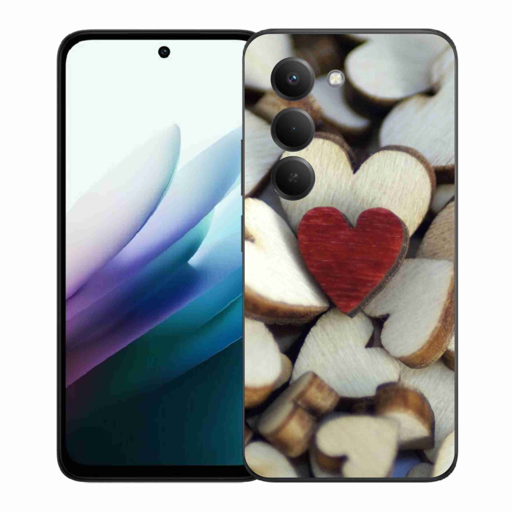 Gél borítás mmCase a Xiaomi Redmi 15 4G/5G (171mm) - gravírozott piros szívhez