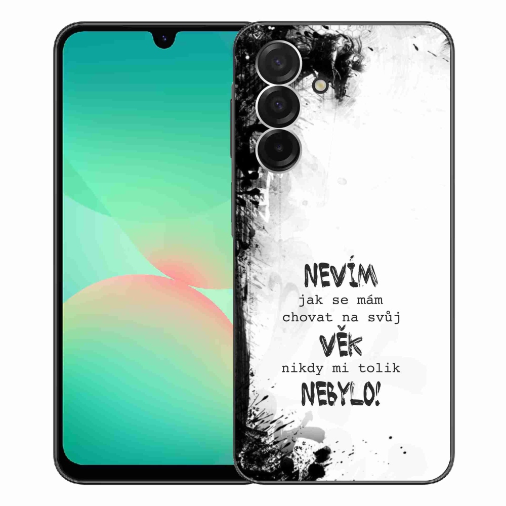 Gél borító mmCase Samsung Galaxy A26 5G - vicces szöveg 14 fehér háttér