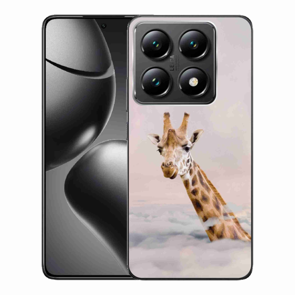 Gél borítás mmCase a Xiaomi 14T Pro számára - zsiráf a felhőkben