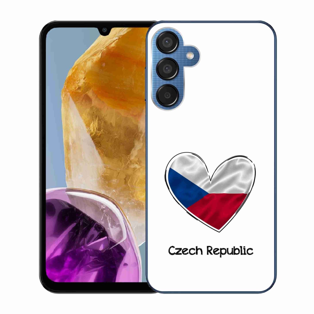 Gél borító mmCase Samsung Galaxy M15 5G - zászló szív fehér háttérrel